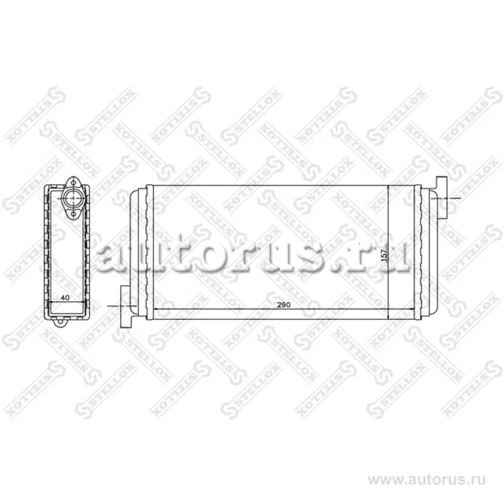 Радиатор печки MB W201 1.8-2.6 82-93 STELLOX 10-35049-SX