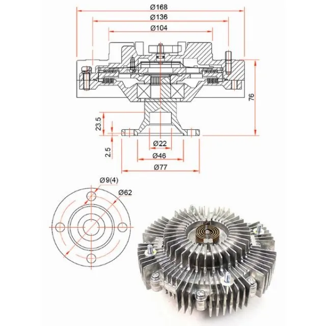 Вискомуфта toyota dynahiacehiluxland cruiser prado 1kd 01- st-16210-30010