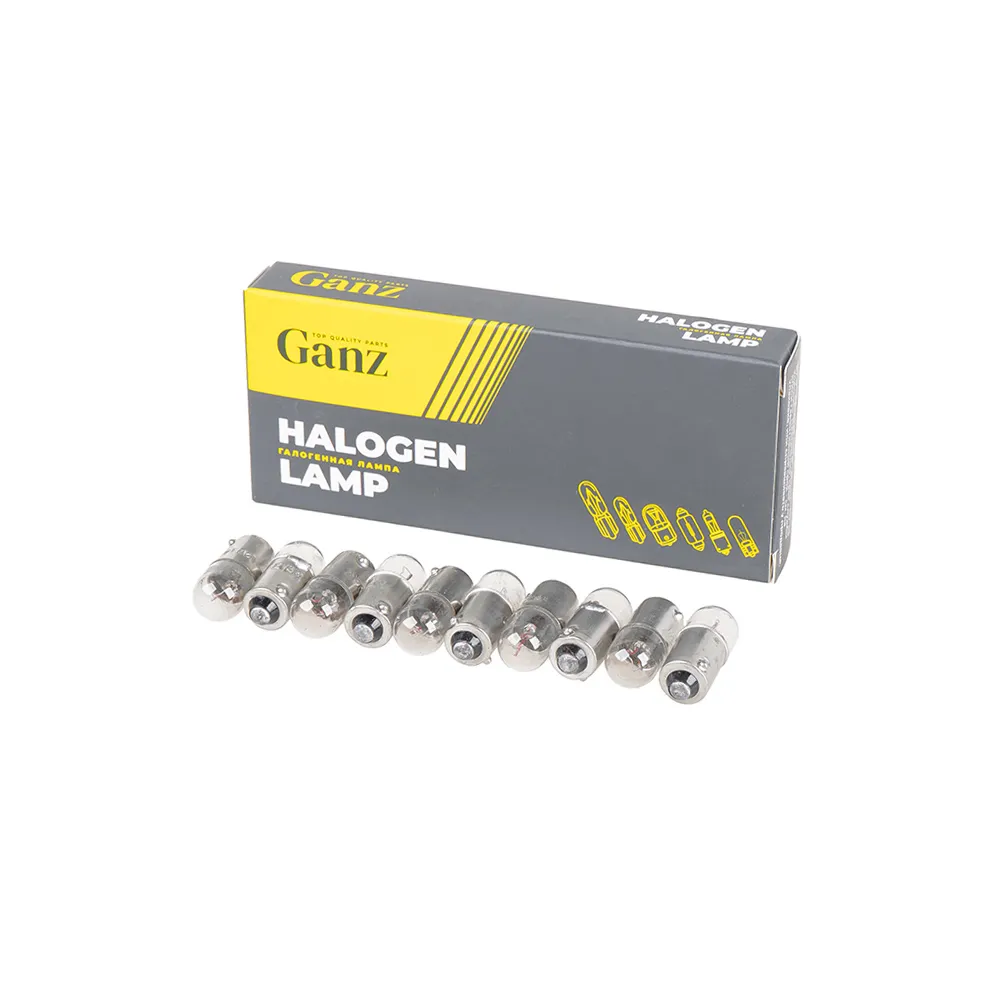 Лампа 12V T3W 3W BA9s GANZ 10 шт. BOX (10 шт. цена за 1 шт.) GIP06341