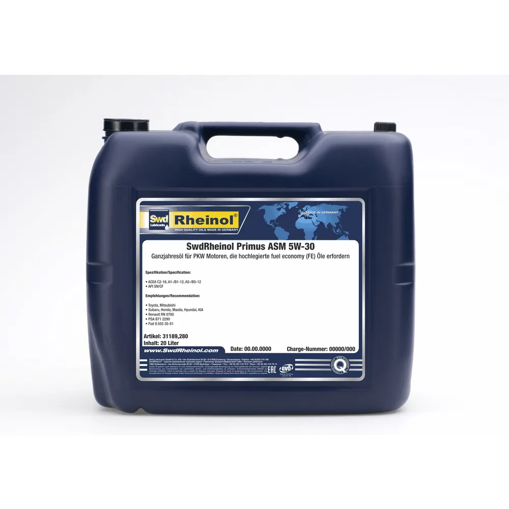 Масло моторное SWD RHEINOL Primus ASM 5W-30 синтетическое 20 л 31189,280