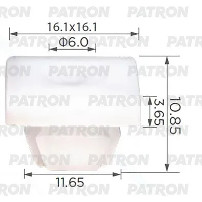 Втулка пластиковая Ford применяемость: крепление номерного знака PATRON P37-3879