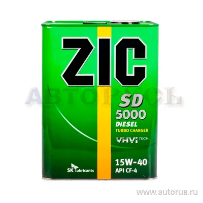 Масло моторное ZIC 5000 SD CH-4 15W-40 минеральное 6 л 173126