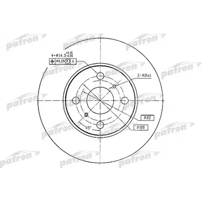 Диск тормозной передний TOYOTA: COROLLA 92-97, COROLLA 97-02, COROL PATRON PBD2658