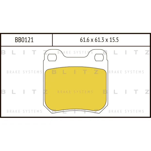Колодки тормозные дисковые задние OPEL Omega-A/Vectra-B 86-> BLITZ BB0121