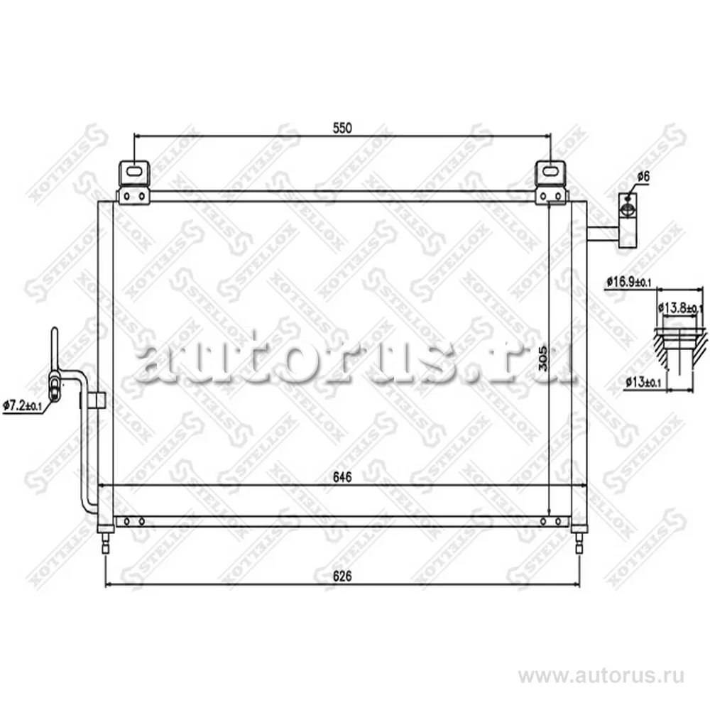 Радиатор кондиционера Mazda 323 1.4-2.0i/D 98> STELLOX 10-45331-SX