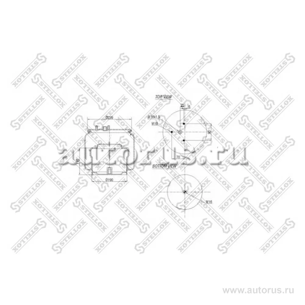 Пневмоподушка со стаканом DAF F75/85/95CF/IV, XF95/105 STELLOX 84-00136-SX