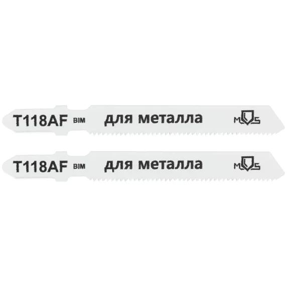 Полотна для эл. лобзика, T118AF, по металлу, Bimetal, 75 мм,  2 шт. MOS 40819М