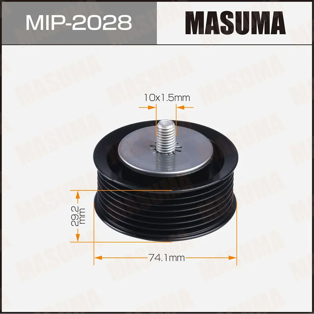 Ролик обводной ремня привода навесного оборудования MASUMA MIP2028