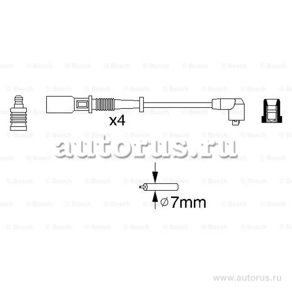 Комплект проводов Fiat PuntoPalio 1.11.2i 93 BOSCH 0 986 356 754