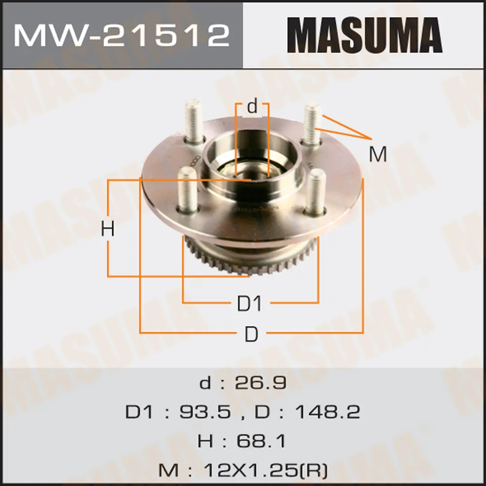 Подшипник зад.ступ.ступица MASUMA MW-21512