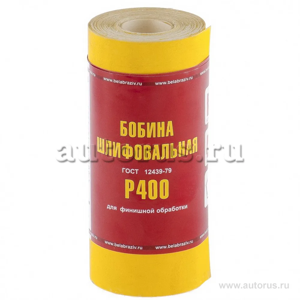 Шкурка на бумажной основе, LP41C, зерн. Р400, мини-рулон 115 мм x5 м (БАЗ) Россия NO NAME 75637