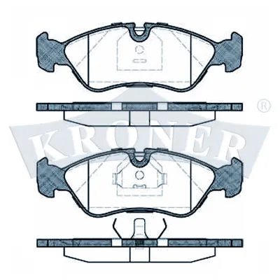 Колодки торм. (диск. перед.) DAEWOO Nexia (95-), OPEL Vectra A-B (88-) KRONER K002656