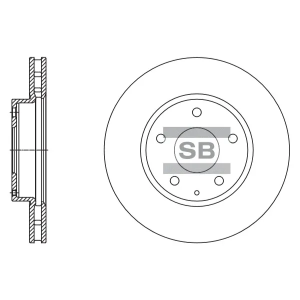 Диск тормозной MAZDA 3 13- передний вент.D 280мм HI-Q SANGSIN BRAKE SD4421