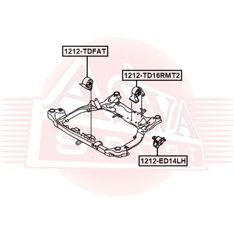 Подушка двигателя передняя ASVA 1212-TDFAT