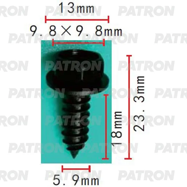 Саморез Mitsubishi Применяемость: Саморез 5.9x23.3 PATRON P37-2187