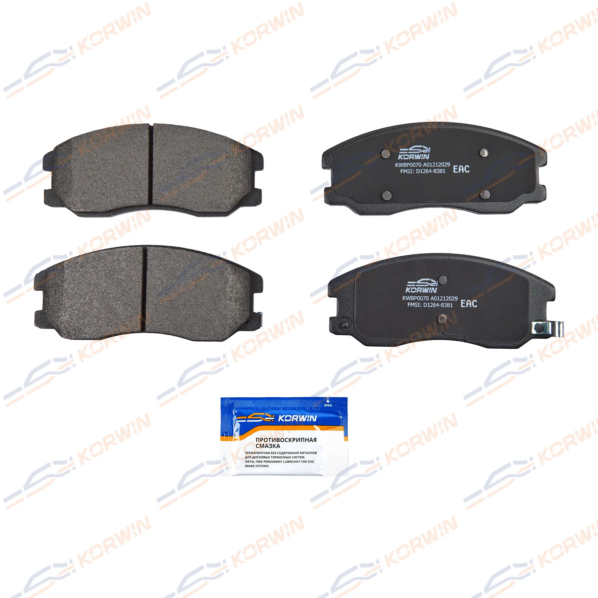Колодки тормозные перед. Chevrolet Captiva (C100/C140) 06-/Opel Antara (L07) 06- KORWIN KWBP0070