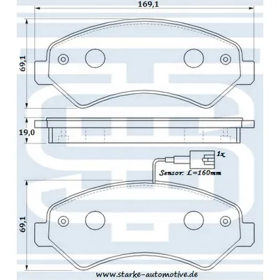 Колодки тормозные FIAT DUCATO передние STARKE 174-551