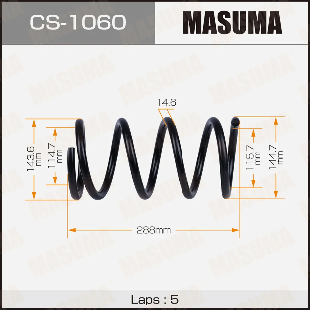 Пружина подвески TOYOTA RAV4 99- зад. MASUMA CS1060