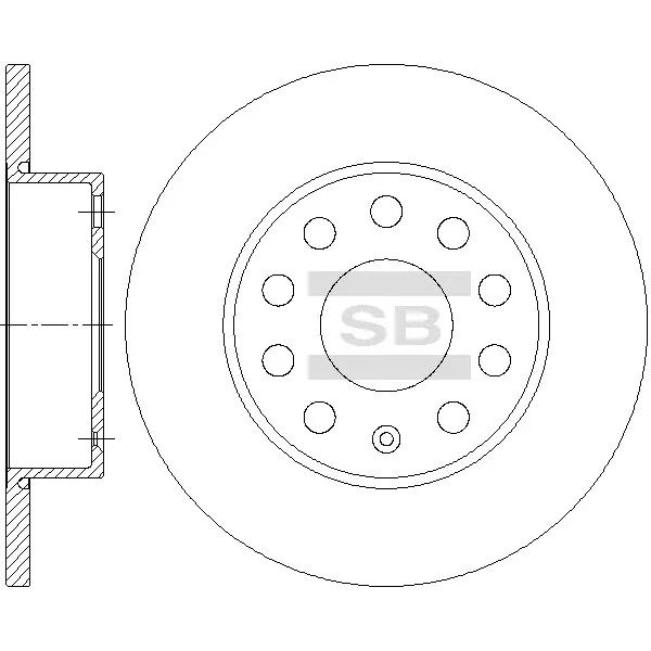 Диск тормозной задний AUDI A3 (8P1) SANGSIN BRAKE SD5412