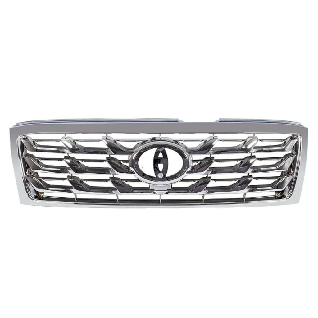 Решетка радиатора с прорезями хром LC100 2002-2005 TYL02040010