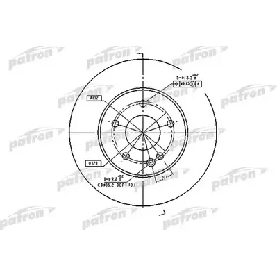 Диск тормозной передний MERCEDES-BENZ: C-CLASS 93-00 PATRON PBD2654