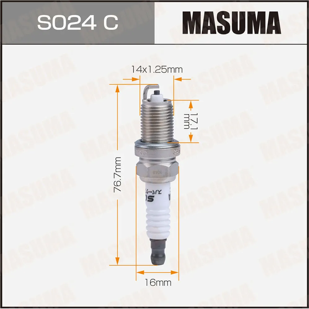 Свеча зажигания NICKEL BKR6EY-11(4368) TOYOTA Camry/Carina E/Chaser/Cresta/Crown/Harrier/ MASUMA S024C