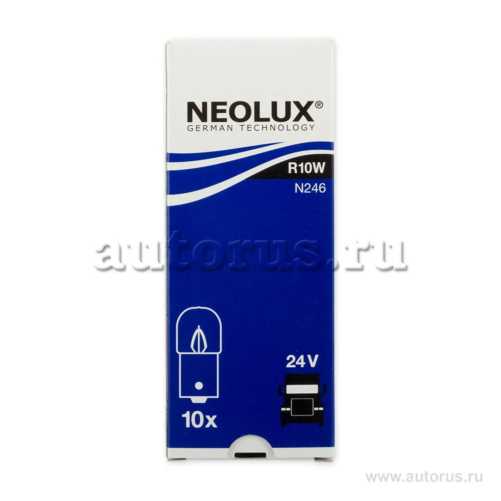 Лампа 24V R10W 10W BA15s NEOLUX Standart 1 шт. картон N246