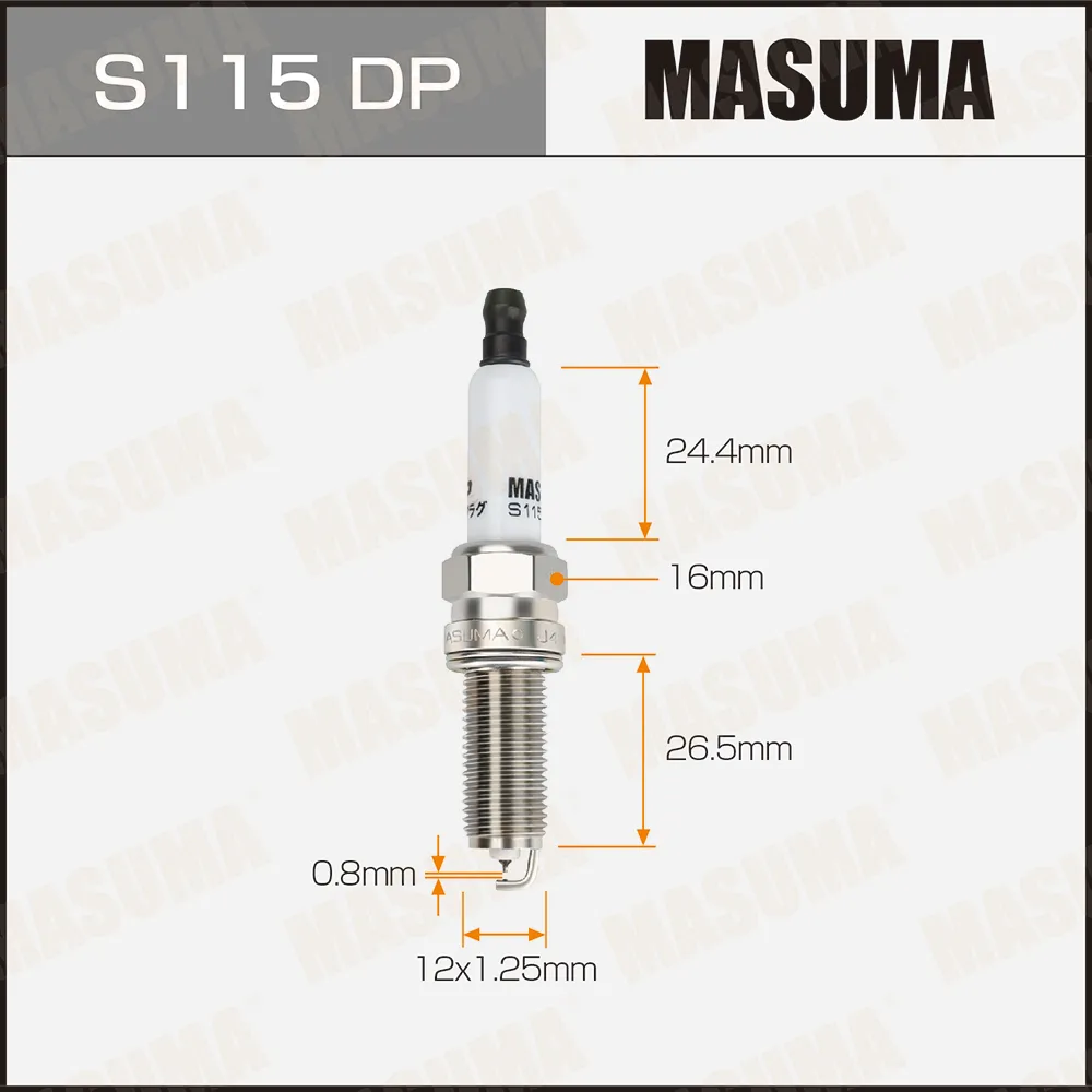 Свеча зажигания DOUBLE PLATINUM (PLKR7A) MASUMA S115DP