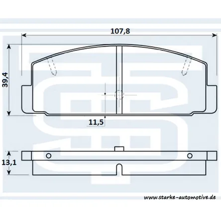 Колодки тормозные задние STARKE 179891