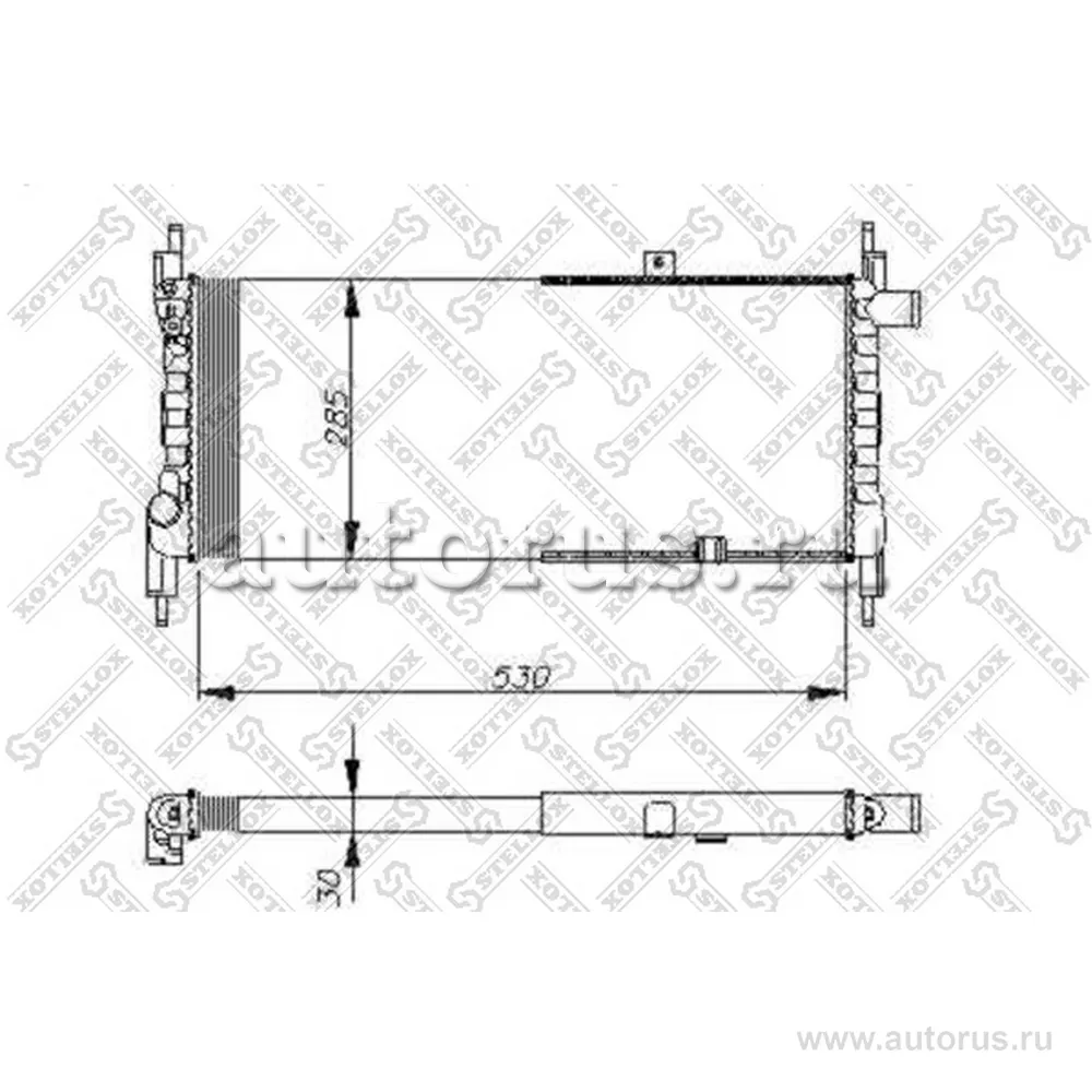 Радиатор системы охлаждения Opel Kadett 1.3/1.4 84-89 STELLOX 10-25048-SX