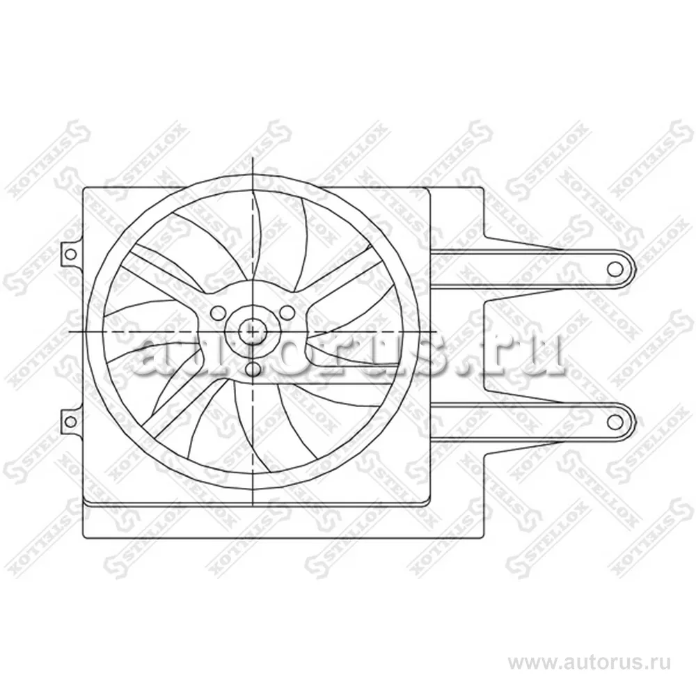 Вентилятор охлаждения (без кожуха) Seat Ibiza, VW Golf, Passat, Polo (1) STELLOX 29-99258-SX