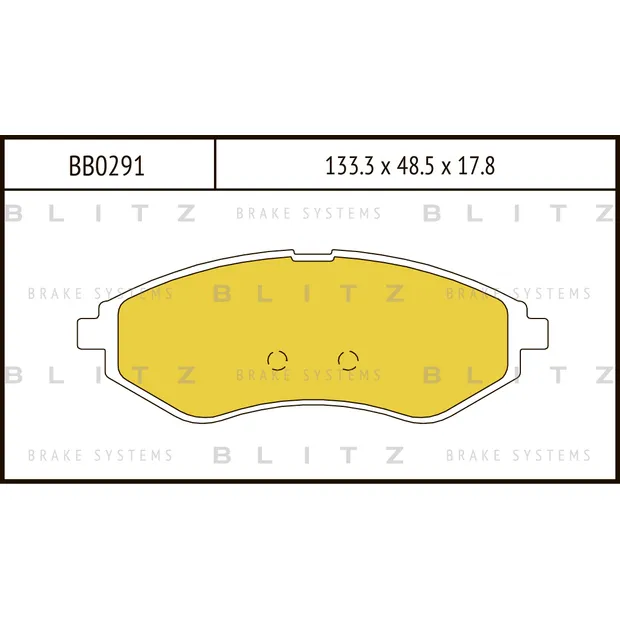 Колодки тормозные дисковые передние CHEVROLET Aveo/Cobalt 03->DAEWOO Kalos 02-> BLITZ BB0291