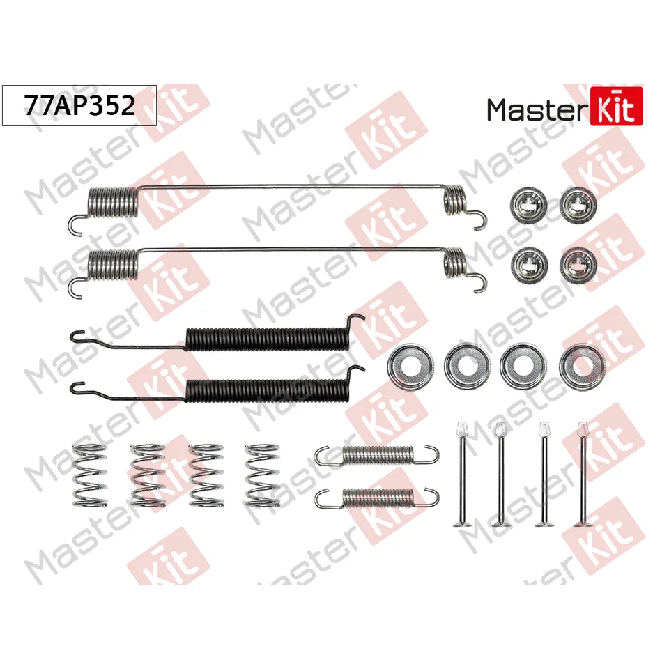 Комплект установочный барабанных колодок Nissan PICK UP (D22) 1997 - MASTERKIT 77AP352