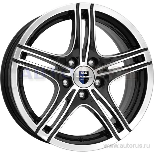 Диск литой R15 6.5J 5x100/67.1 ET35 КИК Омаха алмаз черный 25997