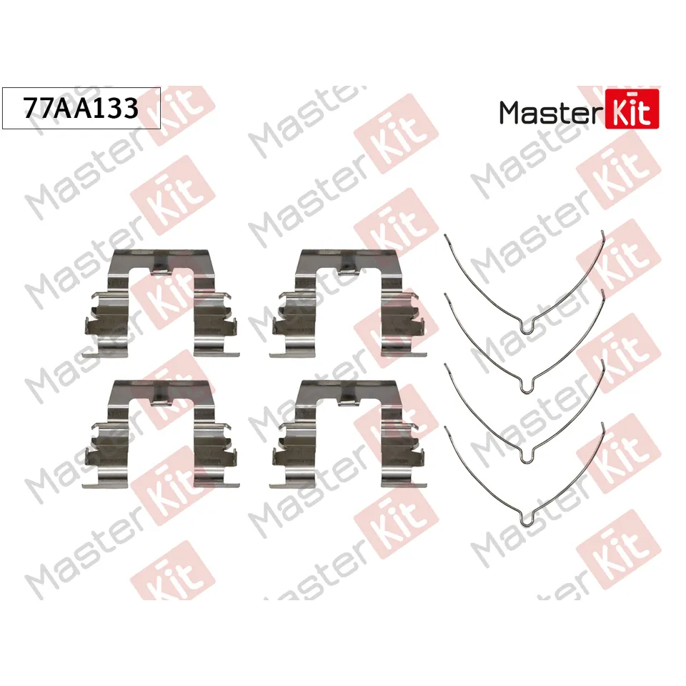 Комплект установочный тормозных колодок Mazda 626 III Station Wagon (GV) 1987 - 1998 MASTERKIT 77AA133