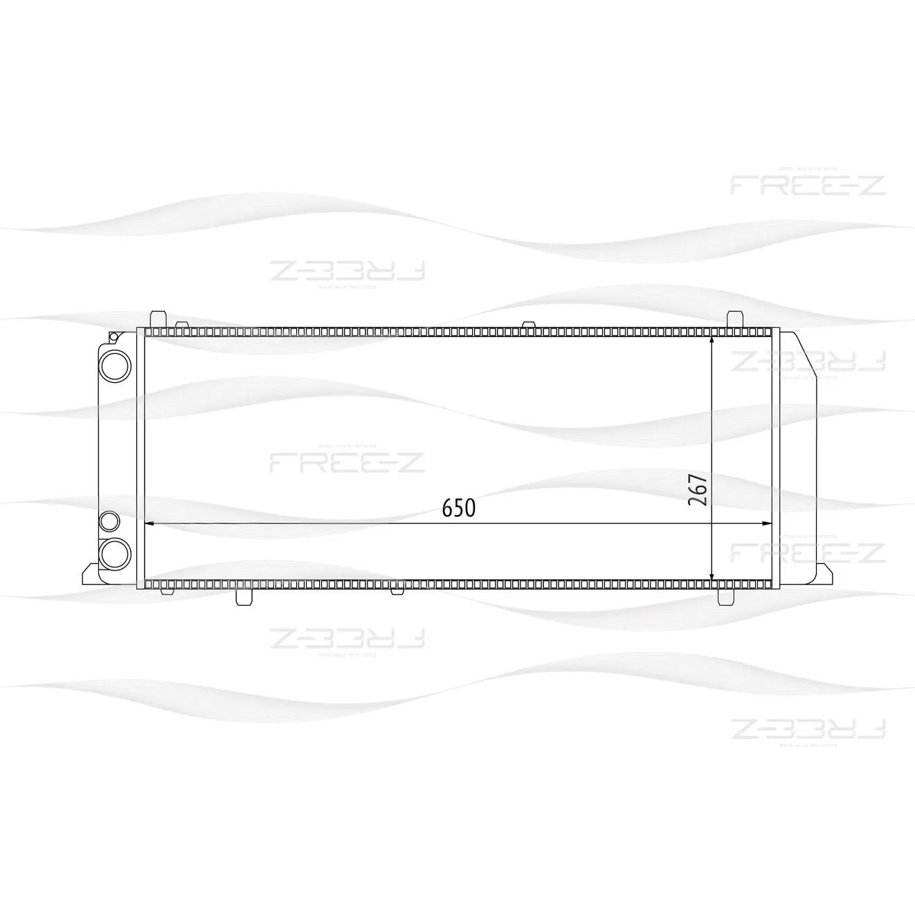 Радиатор охлаждения AUDI 100 82-> FREE-Z KK0108