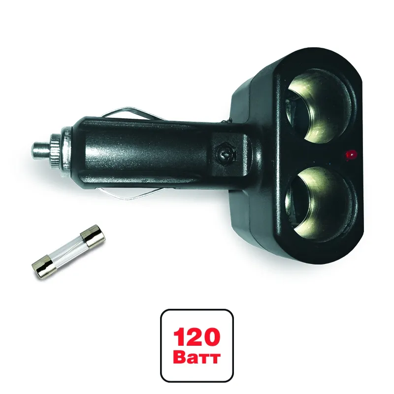 Разветвитель прикуривателя! 12/24V, на 2 выхода, , Max Вт AVS 43225