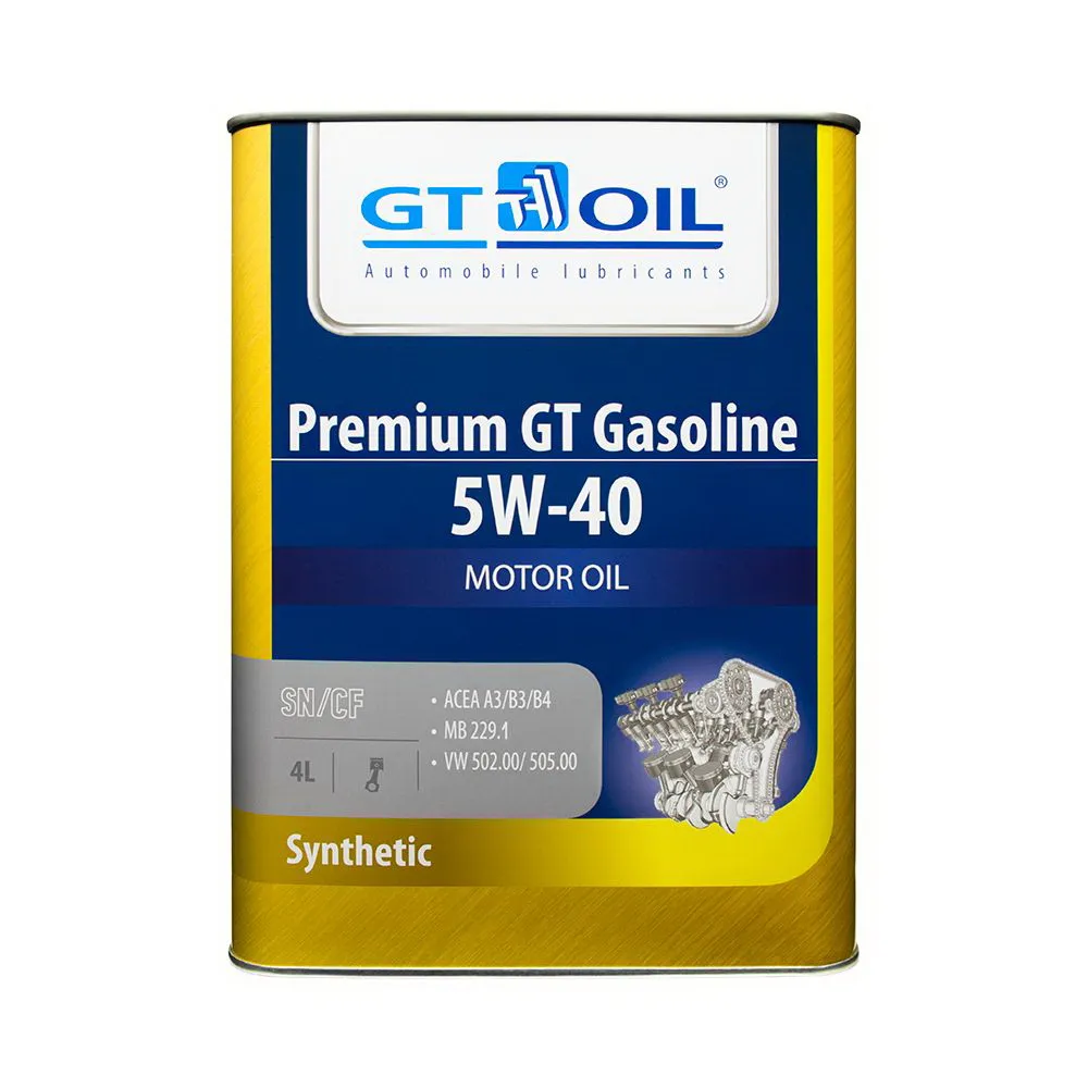 Масло моторное GT OIL Premium GT Gasoline 5W-40 синтетическое 4 л 8809059407226