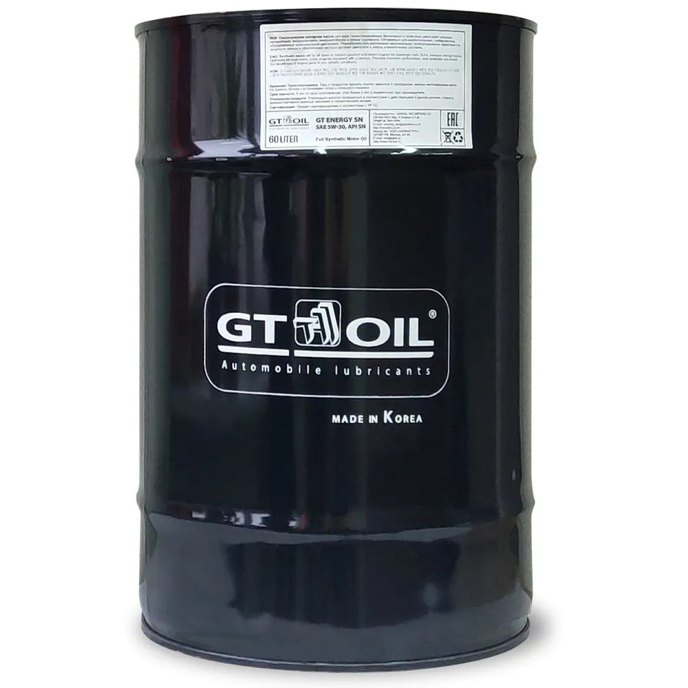 Масло моторное GT OIL GT Energy SN 5W-30 синтетическое 60 л 8809059408926