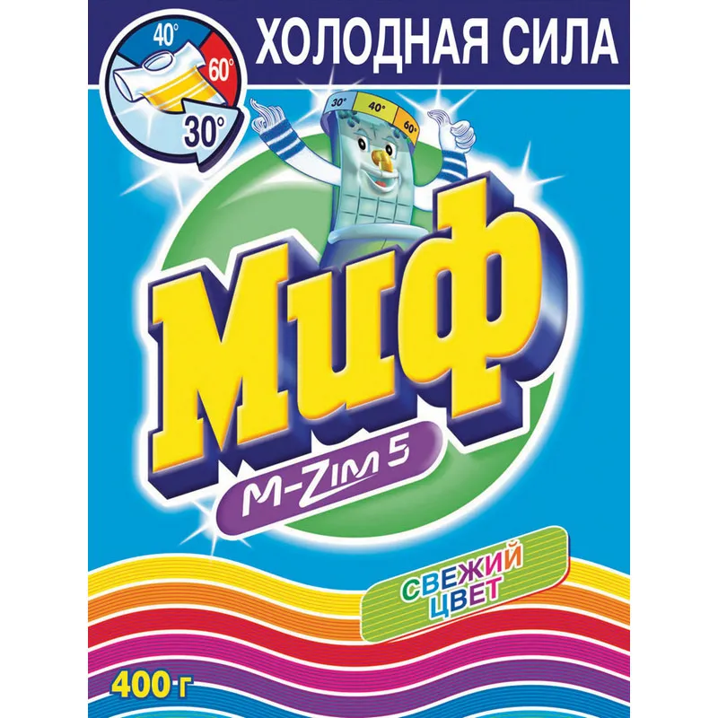 Порошок стиральный Миф Свежий цвет автомат д/цветного белья 400г 172949