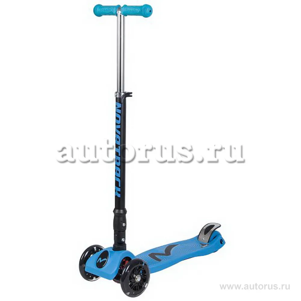 Самокат 3-х колесный Кикборд детский RainBow складной 60 кг голубой 120F.RAINBOW.BL8
