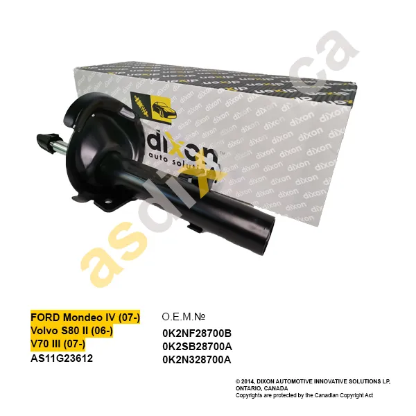 Амортизатор пер. прав. газовый Focus III, C-Max II a.s.dixon AS11G23612