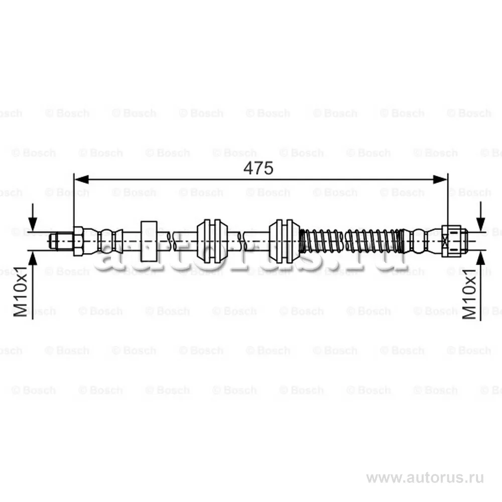 Шланг тормозной задн. W166,292 A1664200448 заказ на 20-21 BOSCH 1987481A01