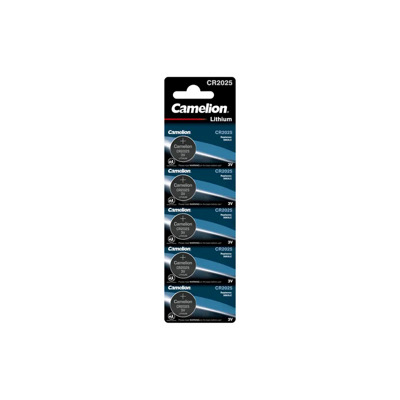 Батарейка литиевая Camelion Lithium CR2025 3V (5 шт) CR2025-BP5