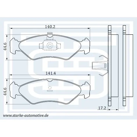 Колодки тормозные перед. FORD FIESTA III-IV / KA / MAZDA 121 III STARKE 176-707