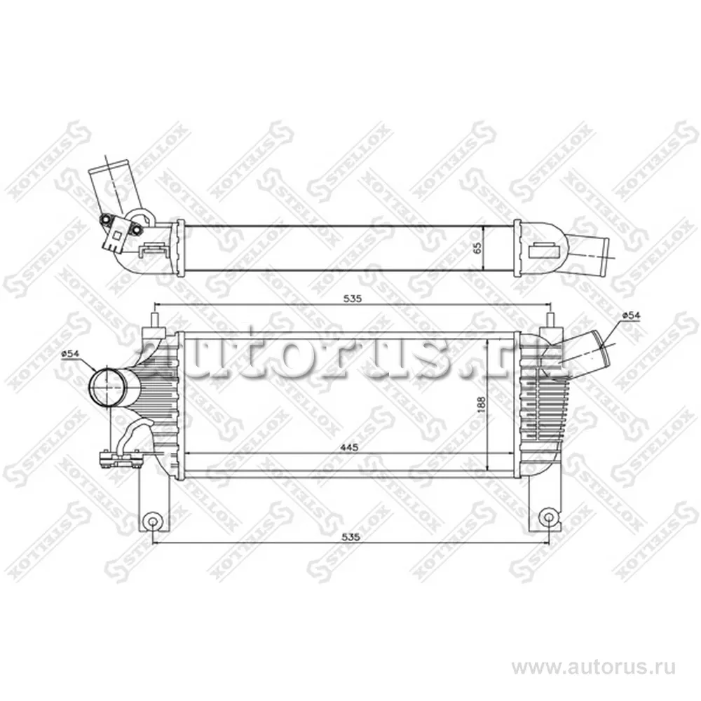 Интеркулер Nissan Navara/Pathfinder 2.5DCi 05> STELLOX 10-40233-SX