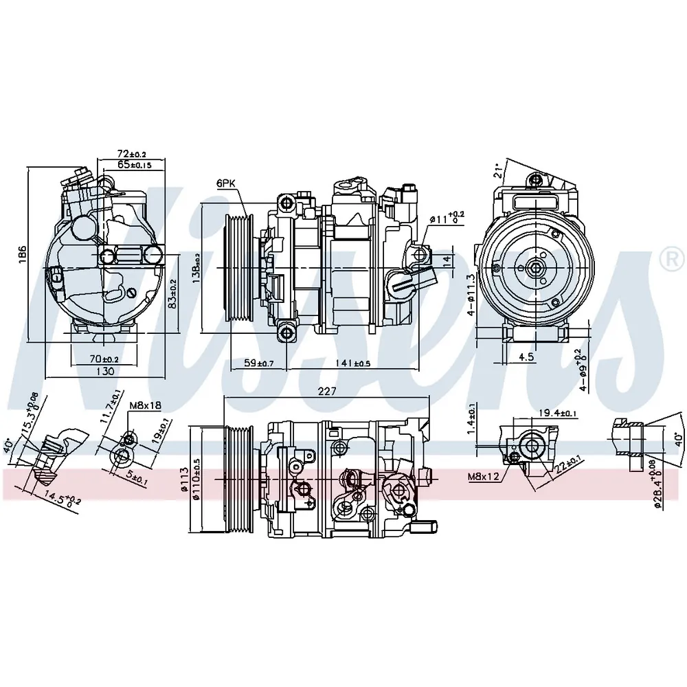 Компрессор кондиционера NISSENS 89020