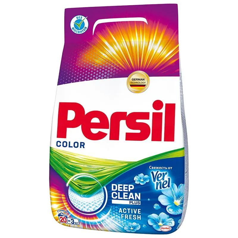 Порошок стиральный PERSIL Color Свежесть от Vernel для цветного белья 3кг 1471003