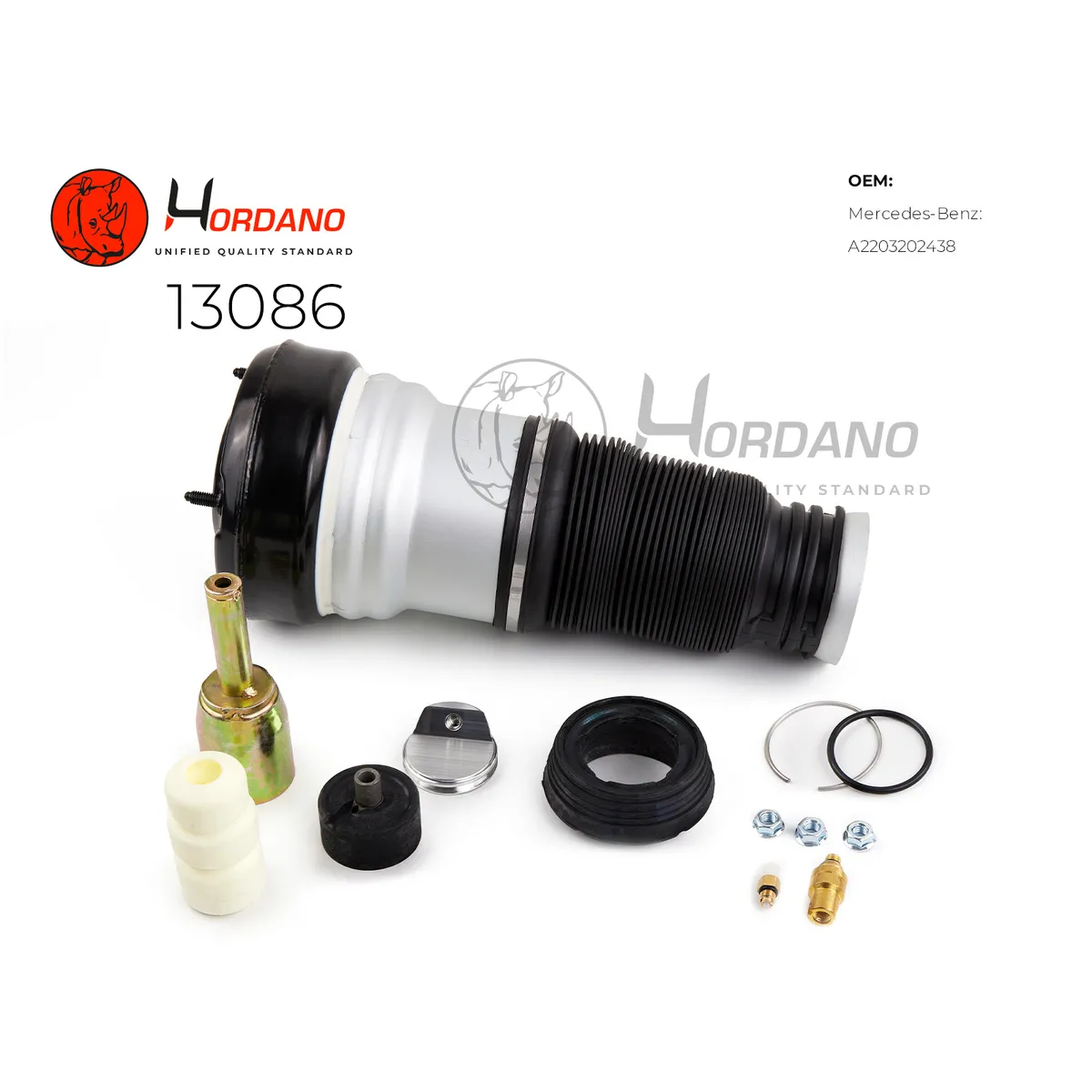 Передний пневмобаллон Mercedes-Benz S-Class W220 (1998-2005) Hordano 13086