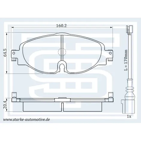 Колодки тормозные VW GOLF VII передние VAG STARKE 173-532